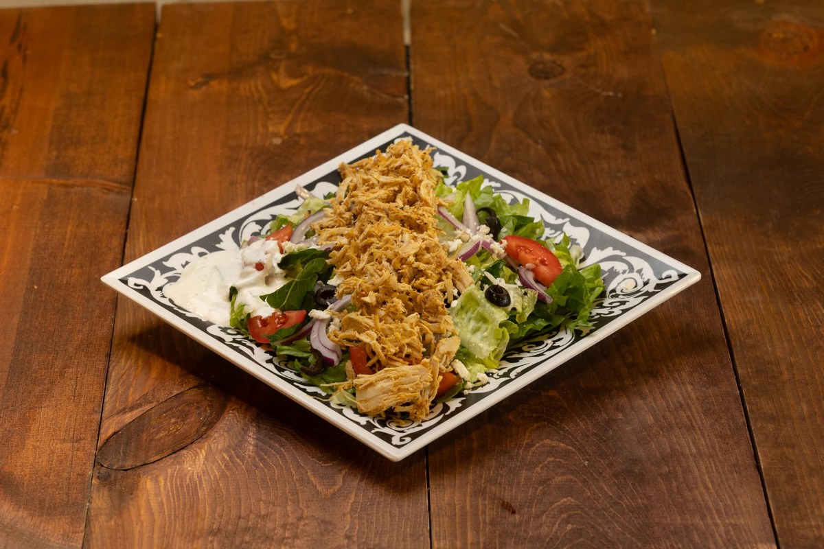 Greek Salad with Chicken at Gourmet Grill