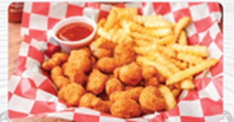 Shrimp Basket & Fries at Gourmet Grill